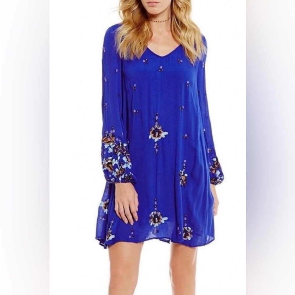 Free People Oxford Embroidered Shift Dress